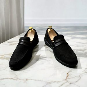 Premium Suede Black Foamin Loafer