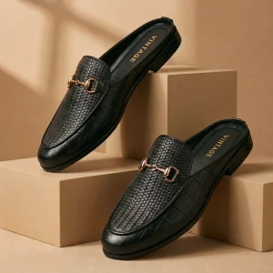 Lupeen Black Horse-bit Half Shoe