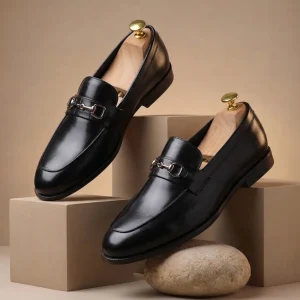 Salvani - Men's Black Calf Loafer